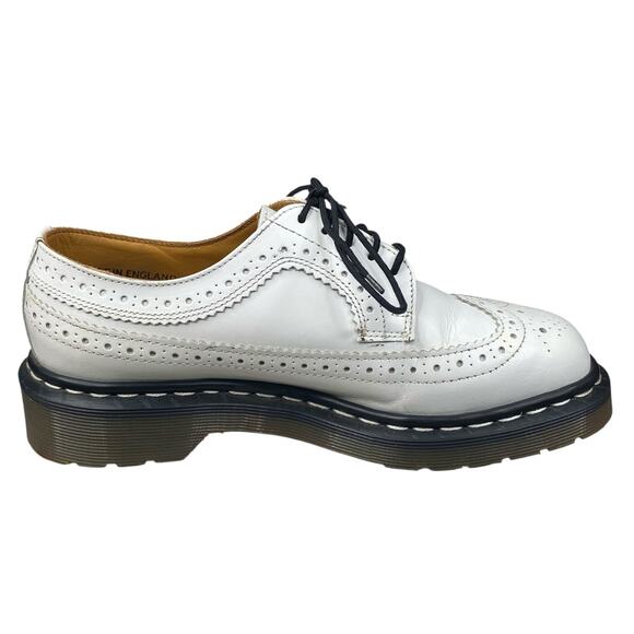 Rare Vintage Dr. Martens White Made In England Brogue Oxfords Size 5 US M 6 W 7 - Picture 4 of 12